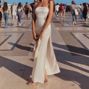 White meshki cut out Dress